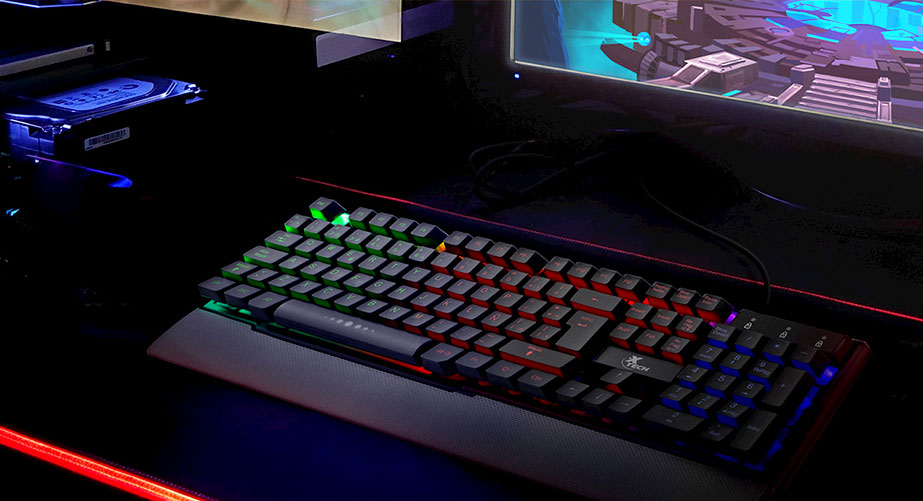 Teclado para Gaming Xtech XTK-510S - Español - Iluminación LED Multi-color con efectos de luz