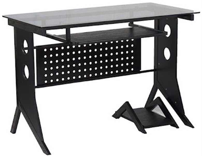 Computer Desk Black with Tempered Glass Top Xtech CT-1211