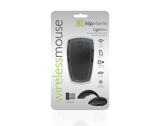 [KMW-375BK] Klip Xtreme Lightflex KMW-375 - Ratón - ergonómico