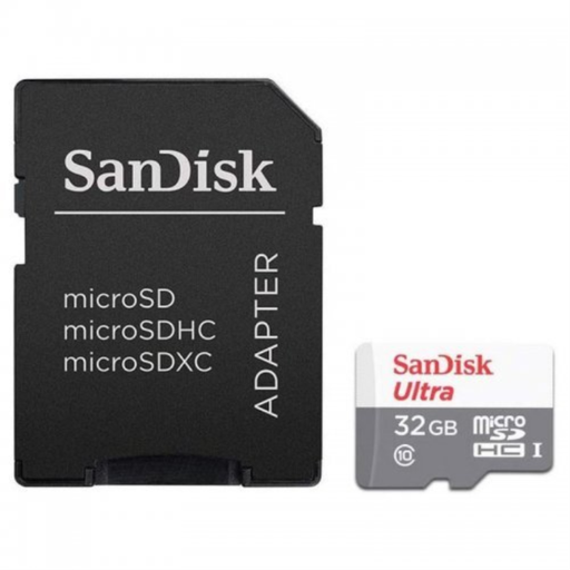 [SDSQUNR-032G-GN3MA] SanDisk Ultra - Tarjeta de memoria flash (adaptador microSDHC a SD Incluido) - 32 GB