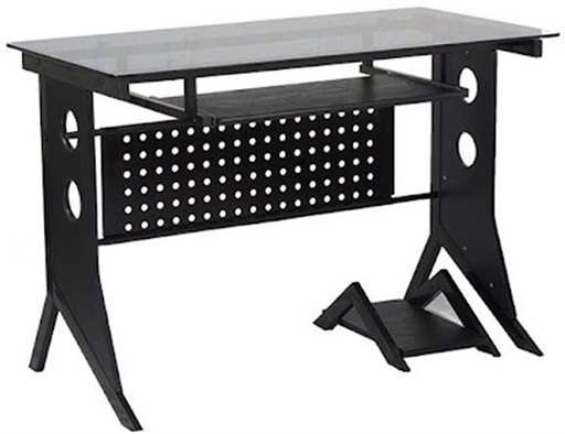 [CT-1211] Computer Desk Black with Tempered Glass Top Xtech CT-1211