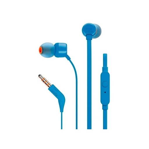 [JBLT110BLUAME] JBL - Headphones - T110 Wired In-ear Blue (S. Ame
